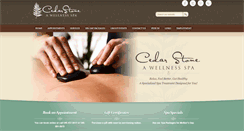 Desktop Screenshot of cedarstonespa.com